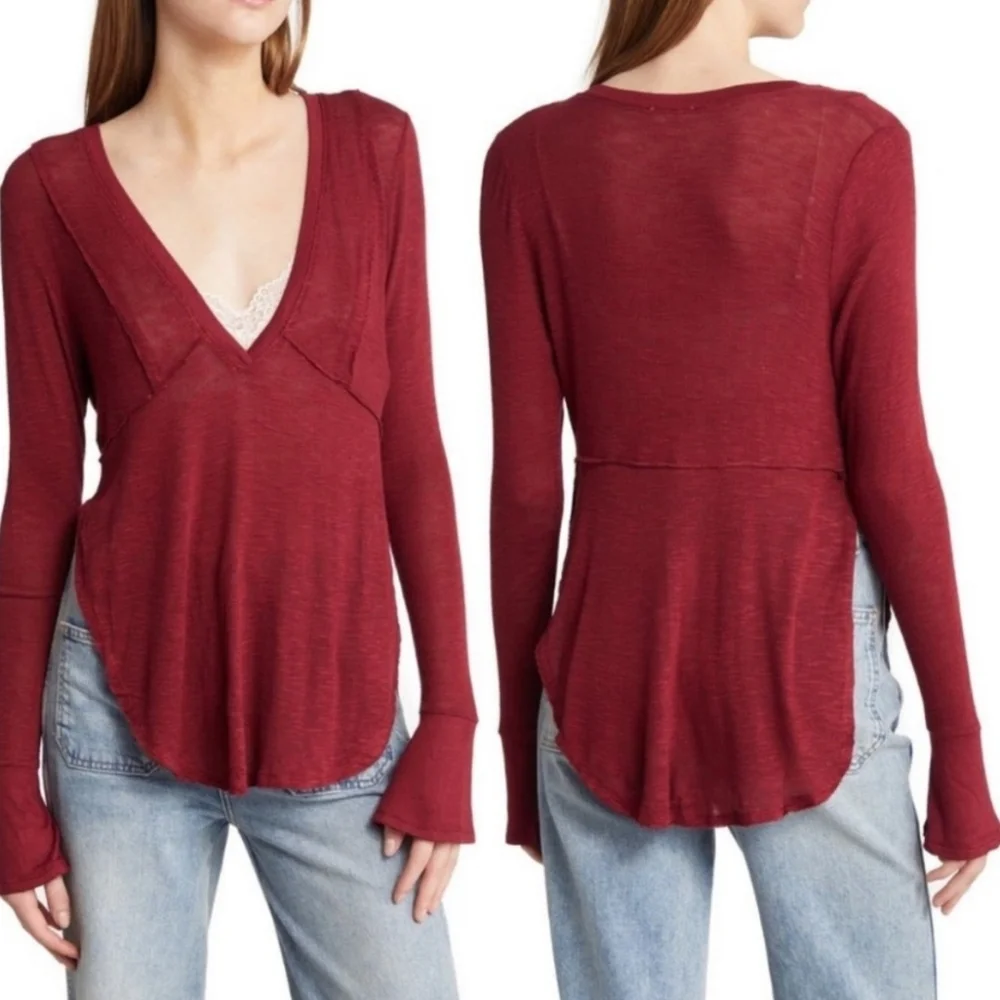 NWT Free People Laying Low long sleeve - Picture 2 of 3